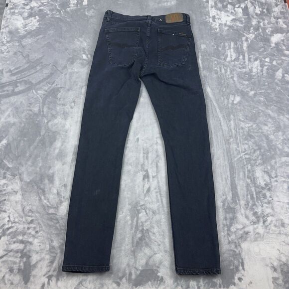 Nudie Jeans Co Jeans Size 27x30 Lean Dean Black Skies Denim Skinny 5 Pocket - Picture 2 of 14